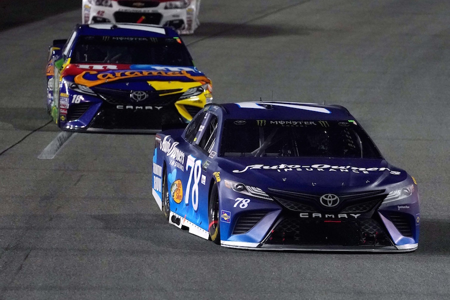 Larson steals win in NASCAR regular season finale