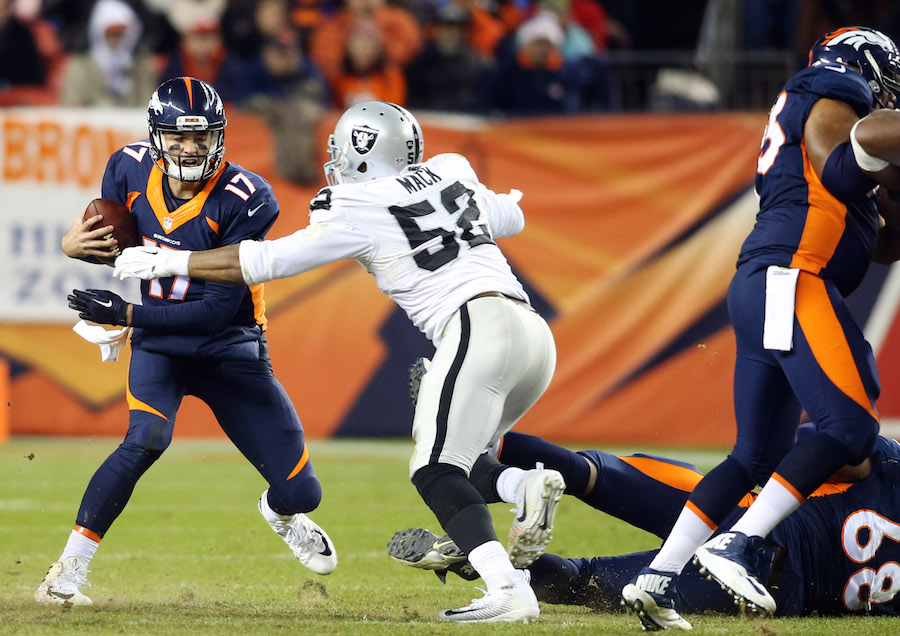 Mack Osweiler Oakland Raiders at Denver Broncos Denver Broncos offense