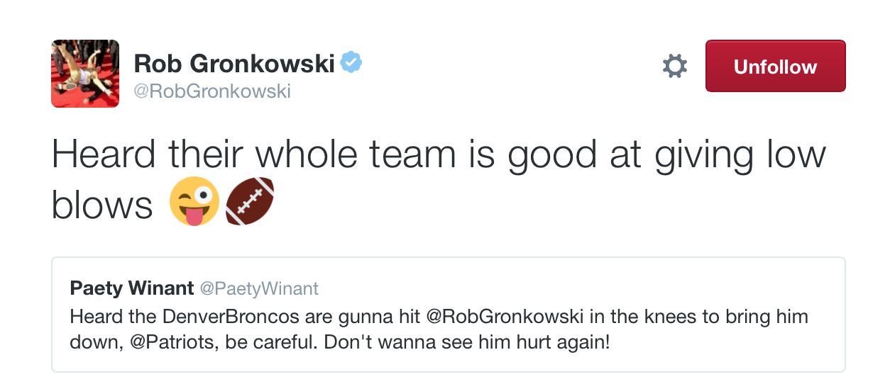 Gronkowski, tweet