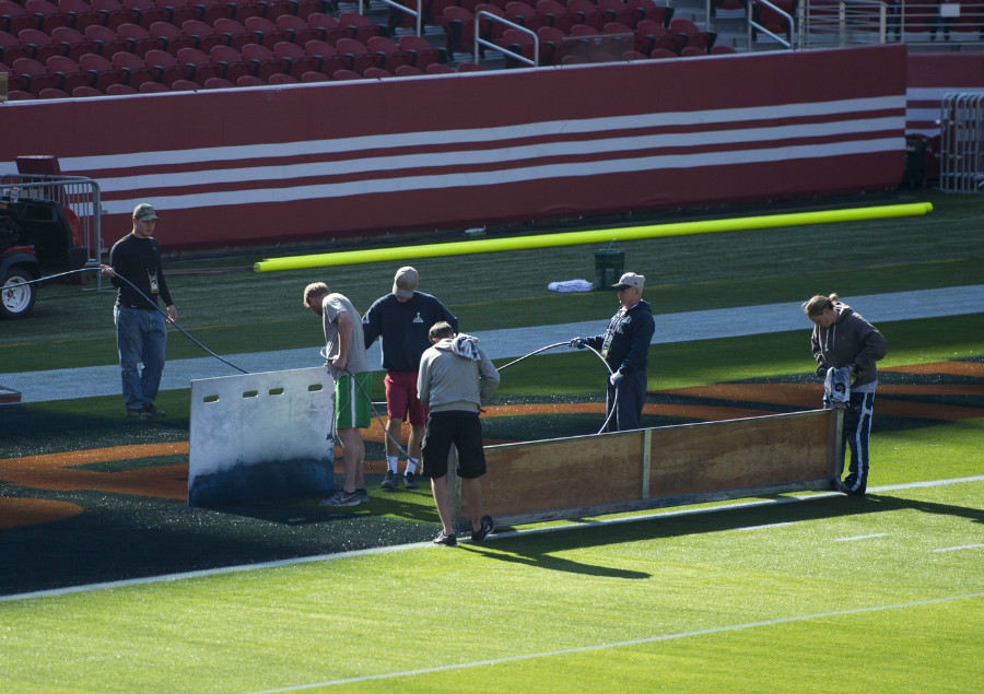 LOOK Levi's Stadium accidentally painted two Denver Broncos end zones Mile High Sports