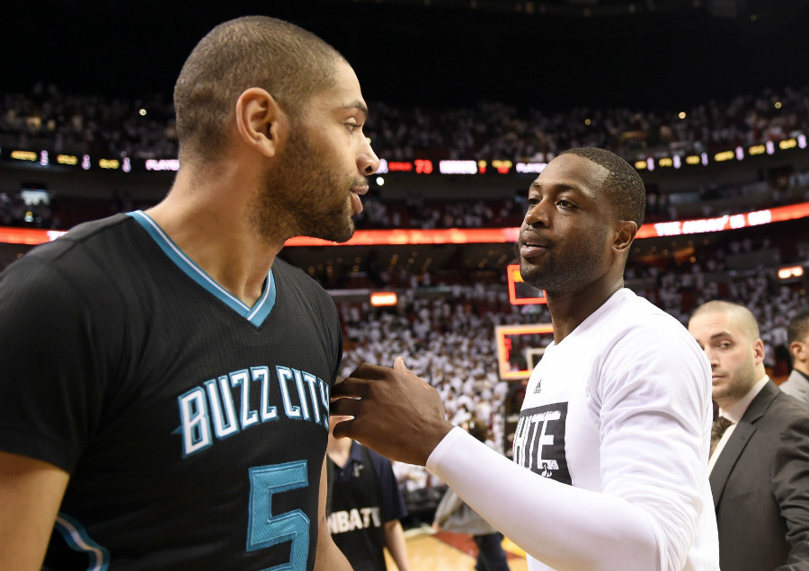 Batum, Hornets, Wade, Heat