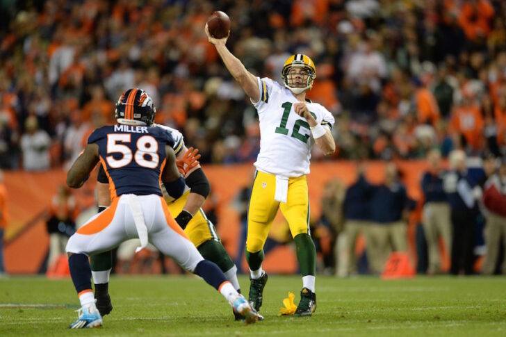 What would the Denver Broncos record be with Aaron Rodgers at QB