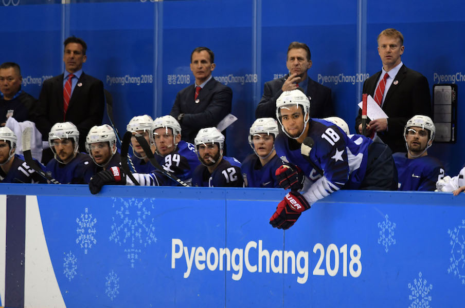 Olympics: Ice Hockey-Men Team Group B - USA-SLO