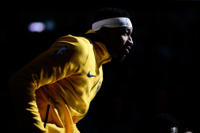 Denver Nuggets guard Torrey Craig (3) during player introductions before the game against the Milwaukee Bucks at the Pepsi Center. Mandatory Credit: Isaiah J. Downing