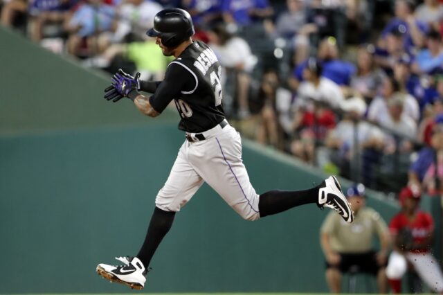 Ian Desmond trots around the bases after a home run against Texas on June 15. Credit: Kevin Jairaj, USA TODAY Sports.