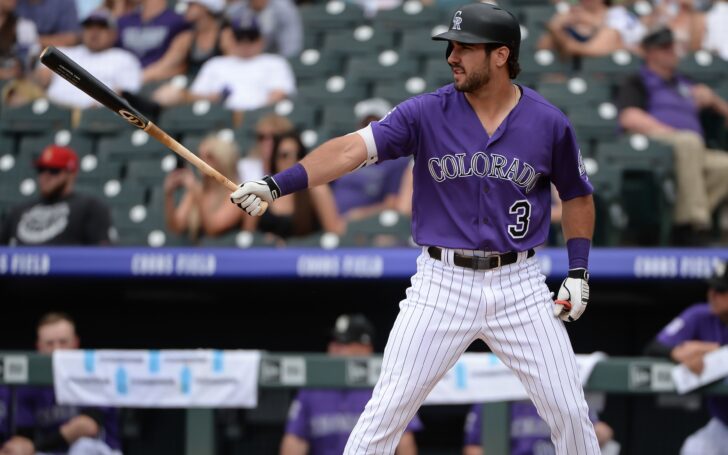 Mike Tauchman when he was called up to the Rockies in June. Credit: Steven Branscombe, USA TODAY Sports.