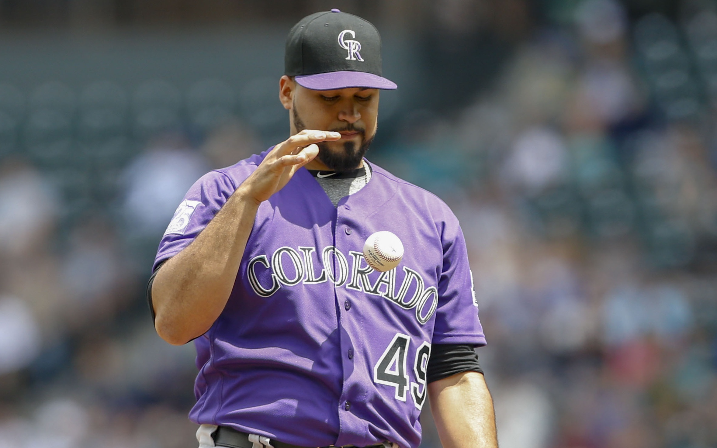 USATSI_10928036 Cropped Antonio Senzatela, frustrated on Sunday. Credit: Kyle Seager, USA TODAY Sports.