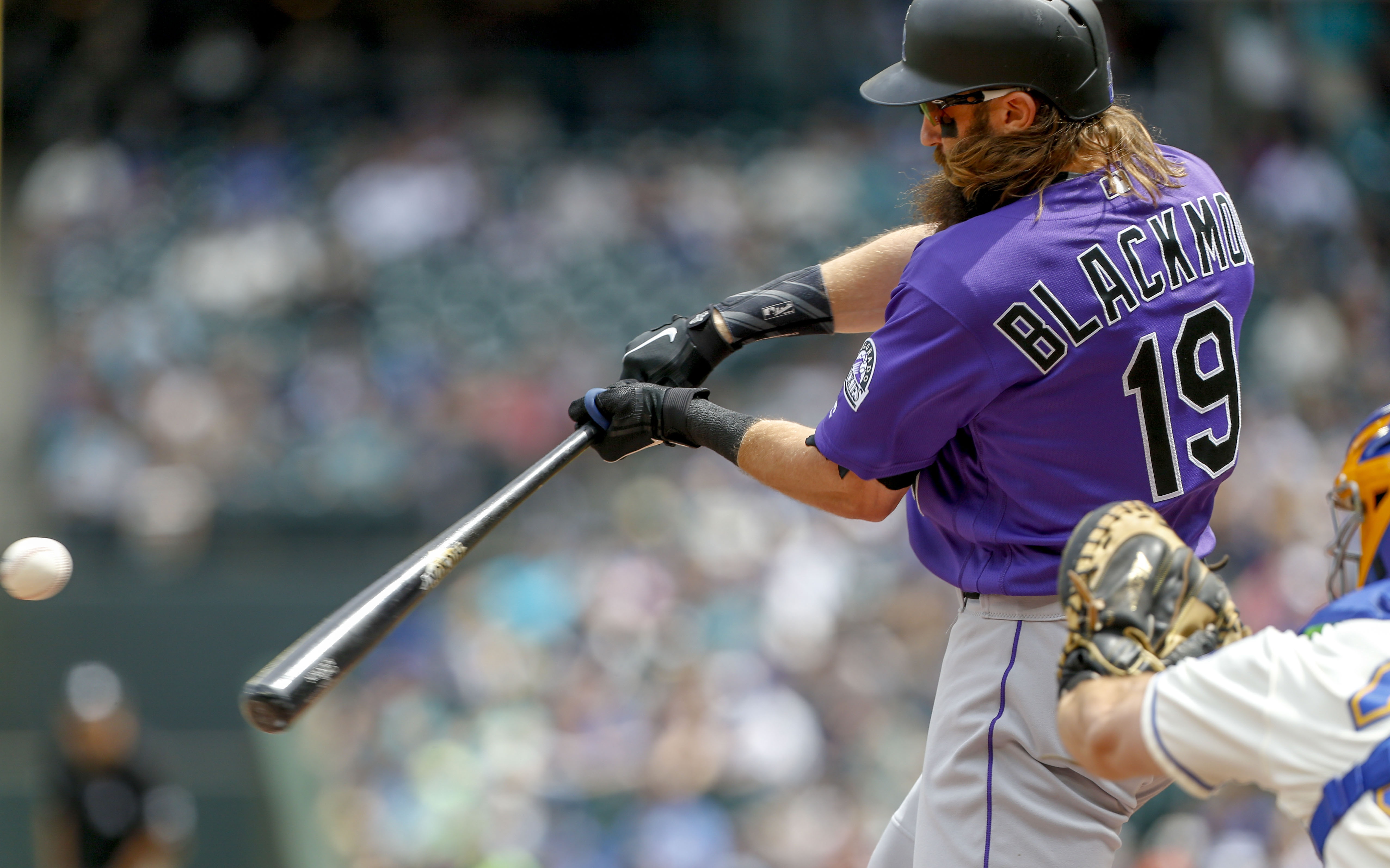 USATSI_10928037 Cropped Charlie Blackmon hitting his solo home run Sunday. Credit: Jennifer Buchanan, USA TODAY Sports.