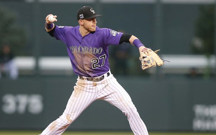 Trevor Story has been a rising star for the Rockies this season. Credit: Russell Lansford, USA TODAY Sports.