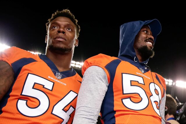 Brandon Marshall and Von Miller. Credit: Isaiah J. Downing, USA TODAY Sports.