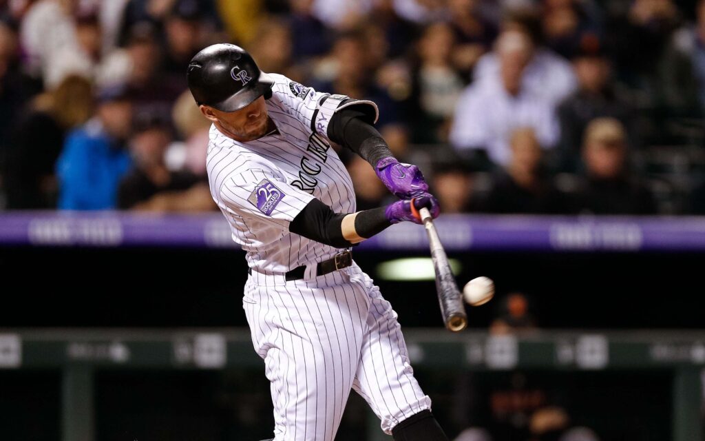 Trevor Story's home run. Credit: Isaiah J. Downing, USA Today Sports.