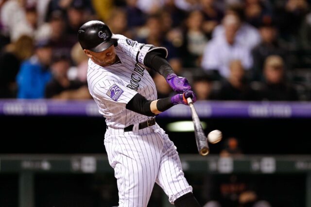 Trevor Story's home run. Credit: Isaiah J. Downing, USA Today Sports.