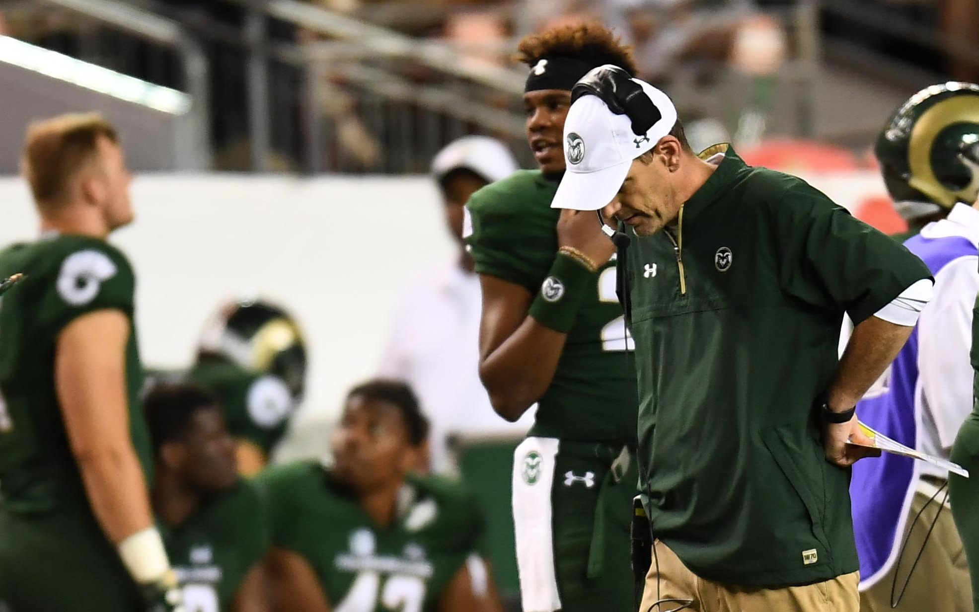 USATSI_11170586 Cropped Mike Bobo. Credit: Ron Chenoy, USA TODAY Sports.