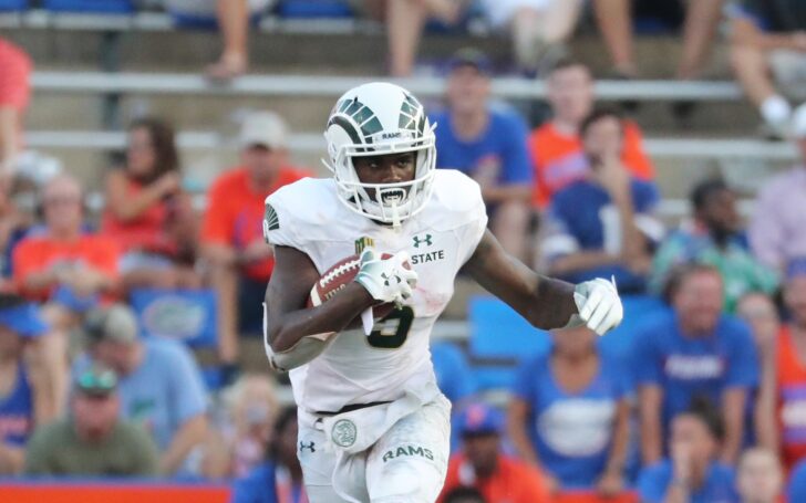Marvin Kinsey runs against Florida. He's shown bursts of speed all season long but has been limited in his carries. Credit: Kim Klement, USA TODAY Sports.