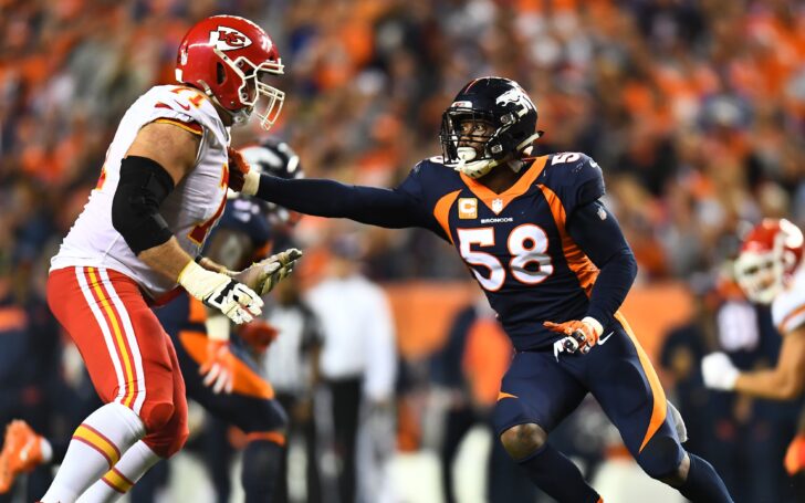 Von Miller was nearly nonexistent against the Chiefs. Credit: Ron Chenoy, USA TODAY Sports.