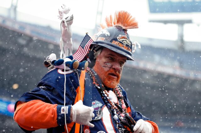 Broncos fan. Credit: Isaiah J. Downing, USA TODAY Sports.