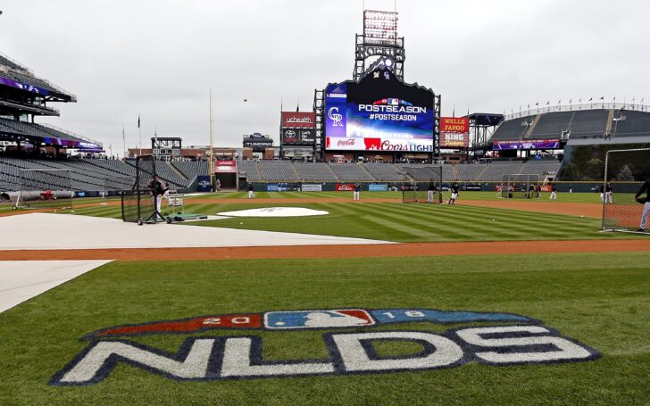 shot of the field before game 3 of NLDS