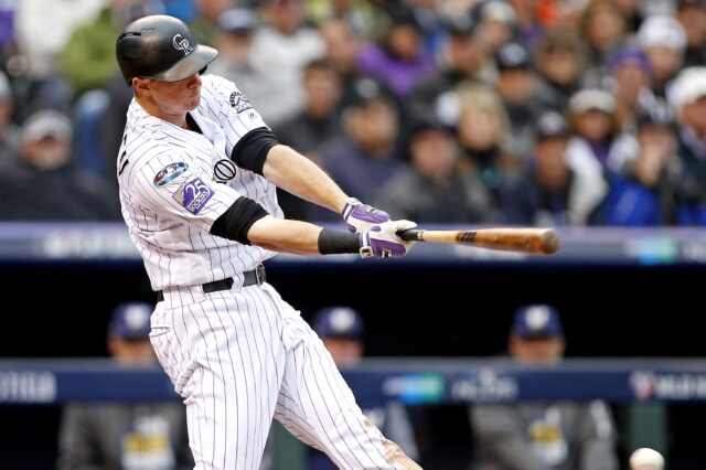 D.J. LeMahieu hits a home run. Credit: Russell Lansford, USA TODAY Sports.