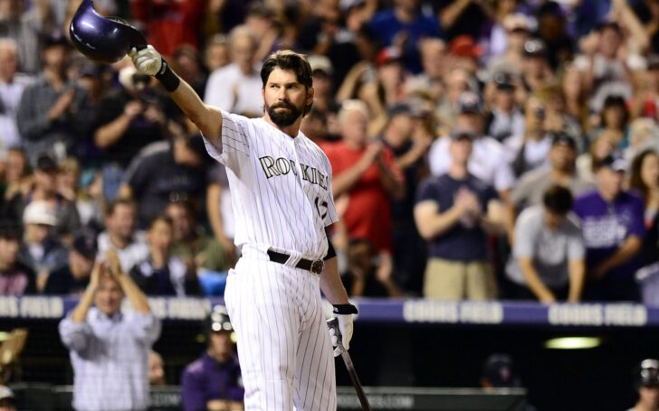 Todd Helton in his final game. Credit: USA TODAY Sports.