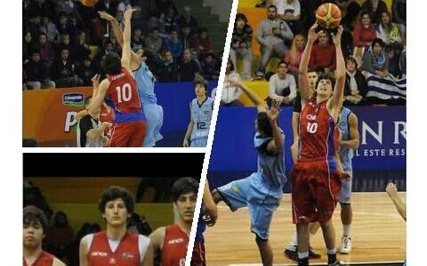 Carvacho (10) in the U16 tournament in Uruguay with Chile. Credit: Eddie Carvacho.