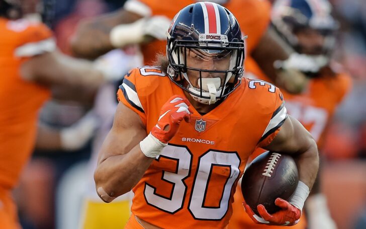 Phillip Lindsay runs against the Steelers. Credit: Isaiah J. Downing, USA TODAY Sports.