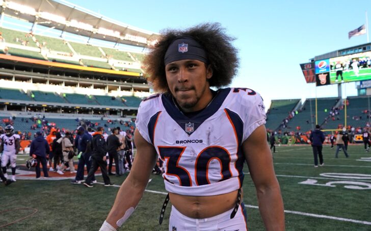 Phillip Lindsay after his career game. Credit: Aaron Doster, USA TODAY Sports.