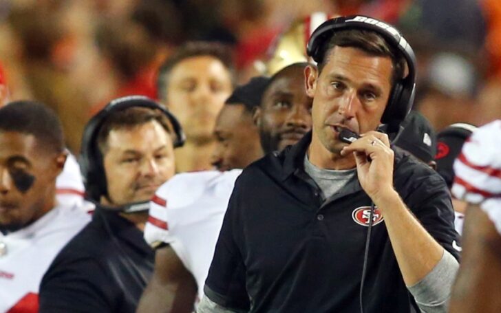 Kyle Shanahan and Rich Scangarello in 2017. Credit: Jay Biggerstaff, USA TODAY Sports.