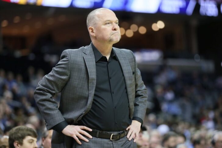 Denver Nuggets head coach Michael Malone looks on in the first quarter against the Memphis Grizzlies at FedExForum.