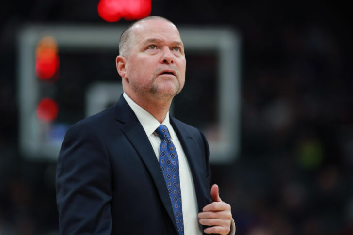 Denver Nuggets head coach Michael Malone during the game against the Sacramento Kings at Golden 1 Center.