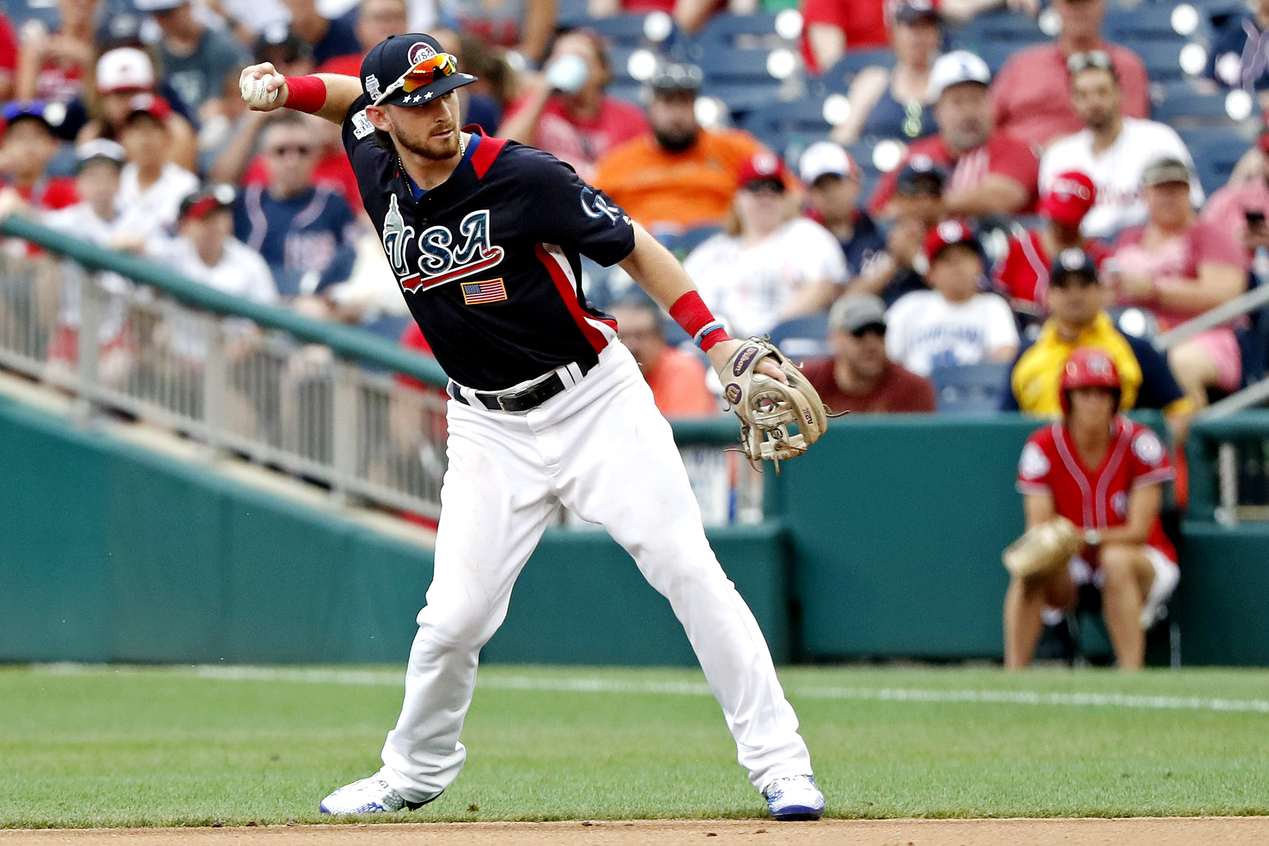 MLB: All Star Game-Futures Game player prepares to throw ball