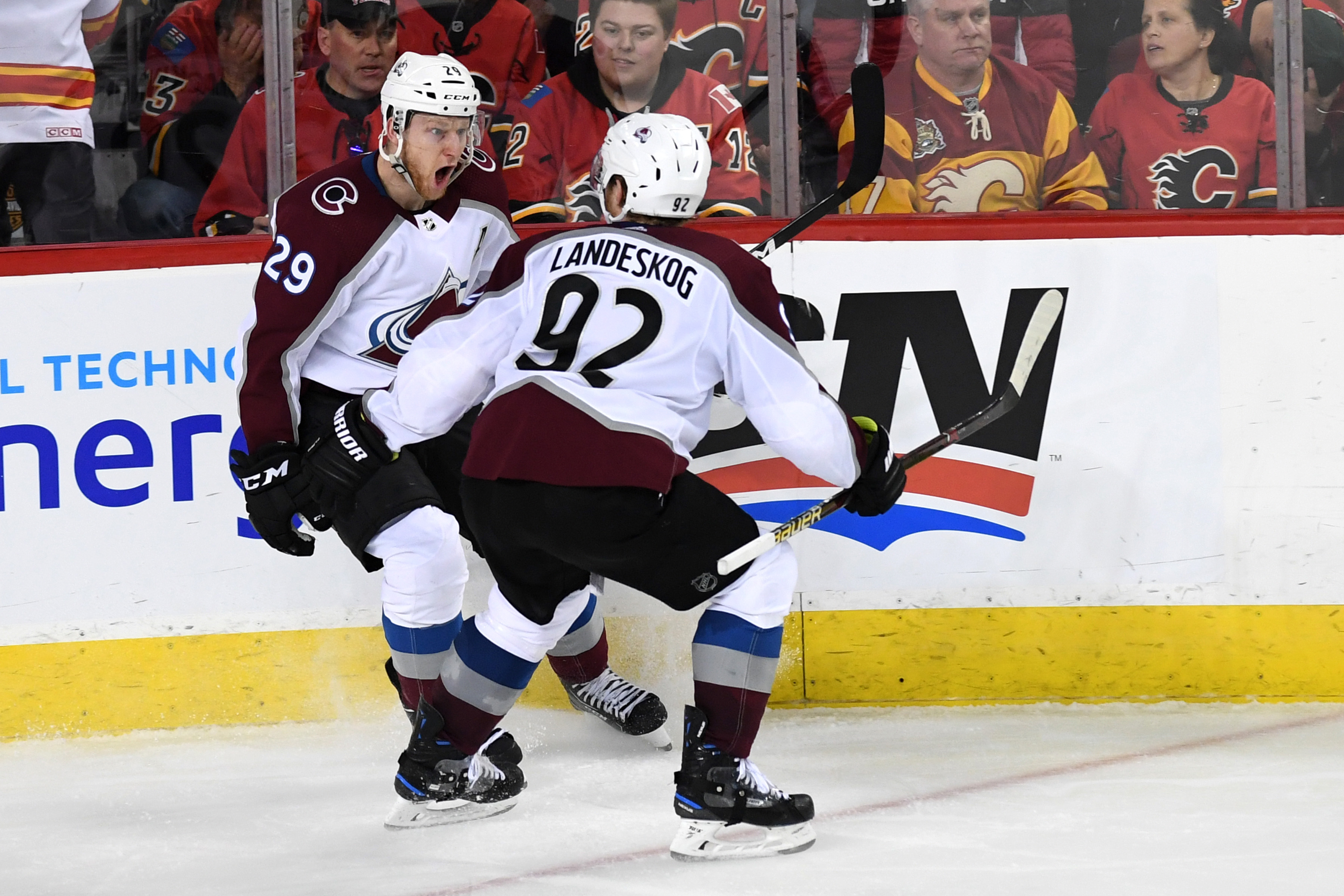 NHL: Stanley Cup Playoffs-Colorado Avalanche at Calgary Flames