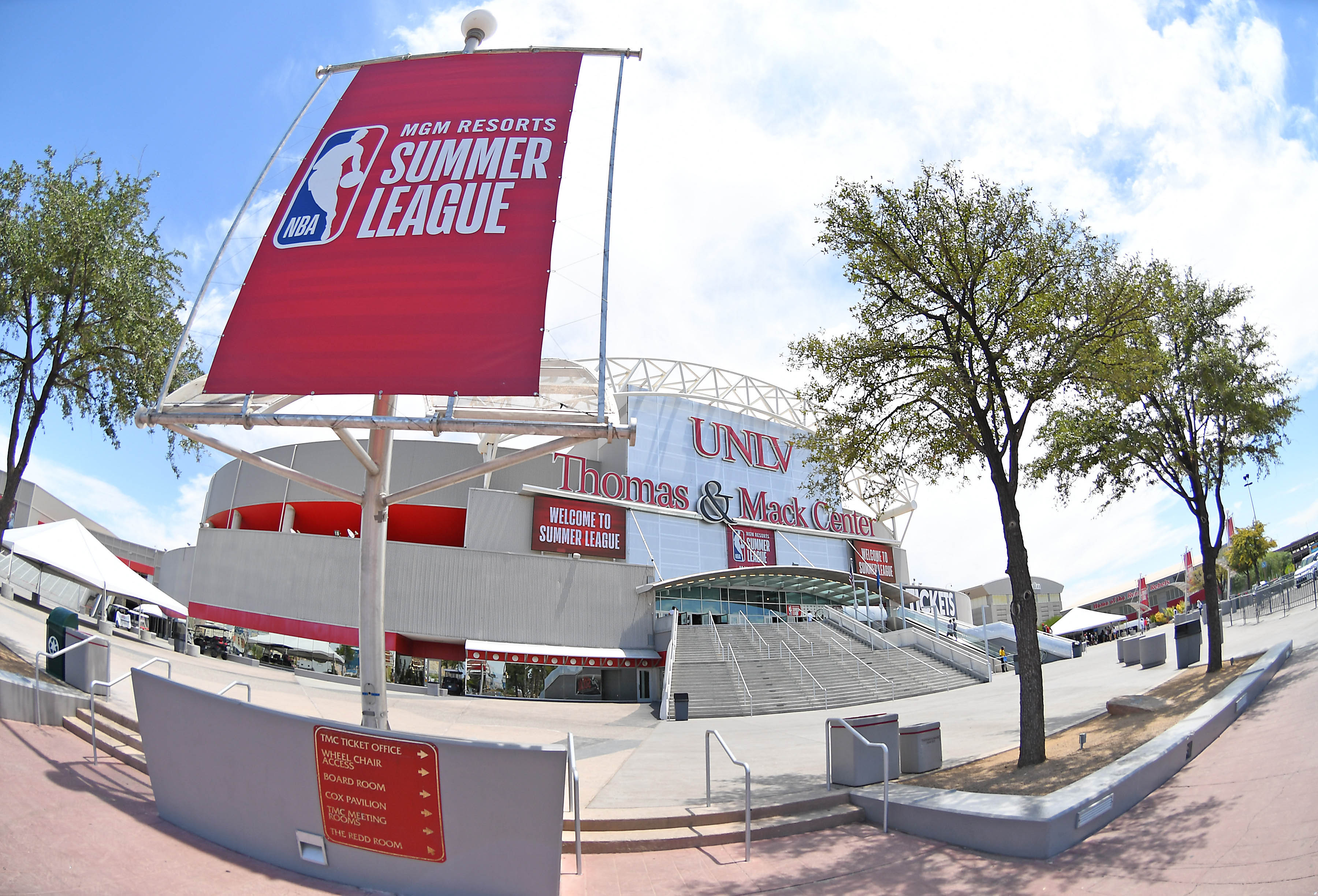 NBA: Summer League-Los Angeles Lakers at Golden State Warriors A general view outside of Thomas & Mack Center is pictured before the start of an NBA Summer League and the Los Angeles Lakers and the Golden State Warriors.