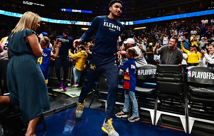 NBA: Playoffs-Portland Trail Blazers at Denver Nuggets Denver Nuggets guard Gary Harris (14) runs onto the court for warm ups before the game against the Portland Trail Blazers in game seven of the second round of the 2019 NBA Playoffs at Pepsi Center.