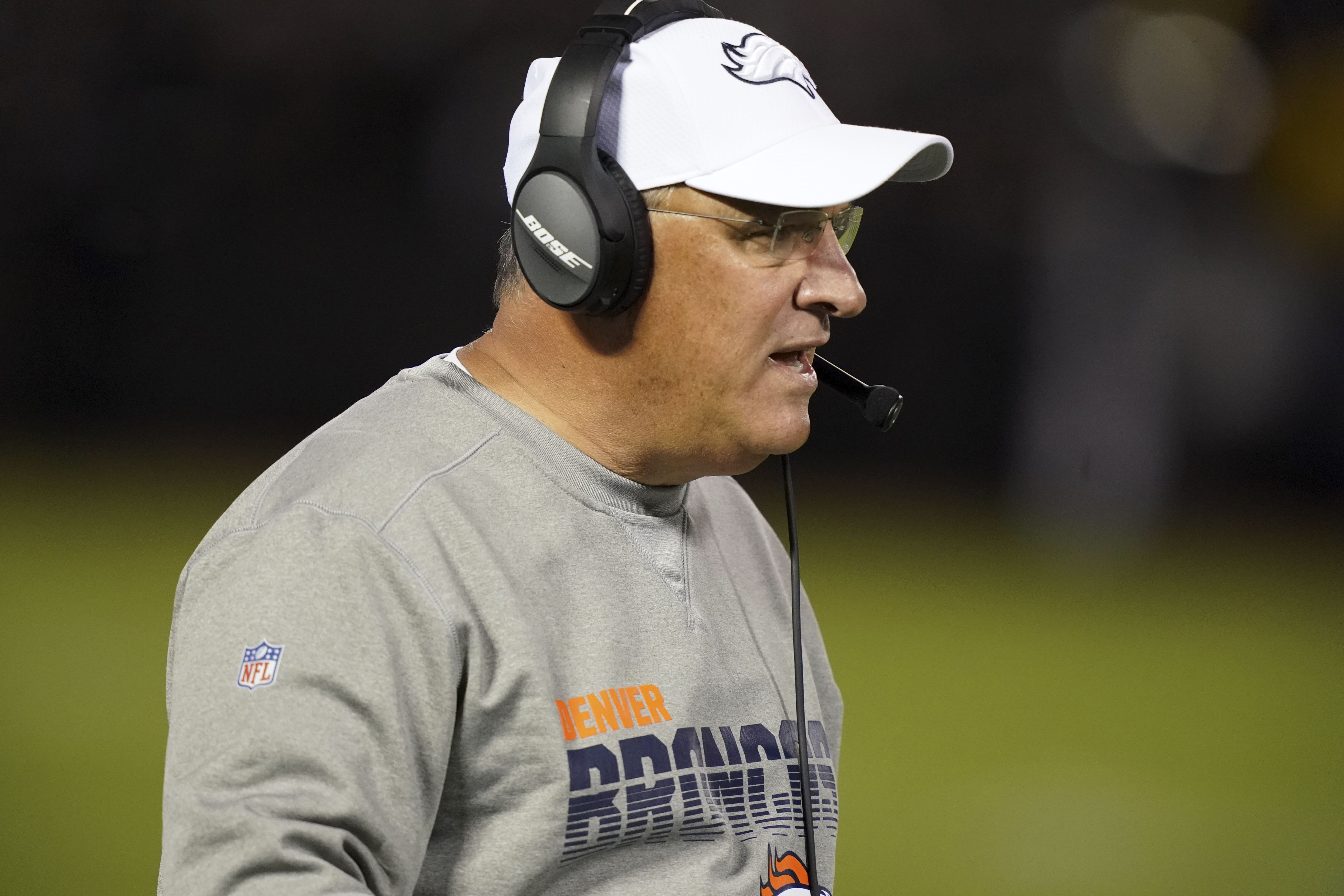 NFL: Denver Broncos at Oakland Raiders Denver Broncos head coach Vic Fangio during the game against the Oakland Raiders at Oakland-Alameda County Coliseum.