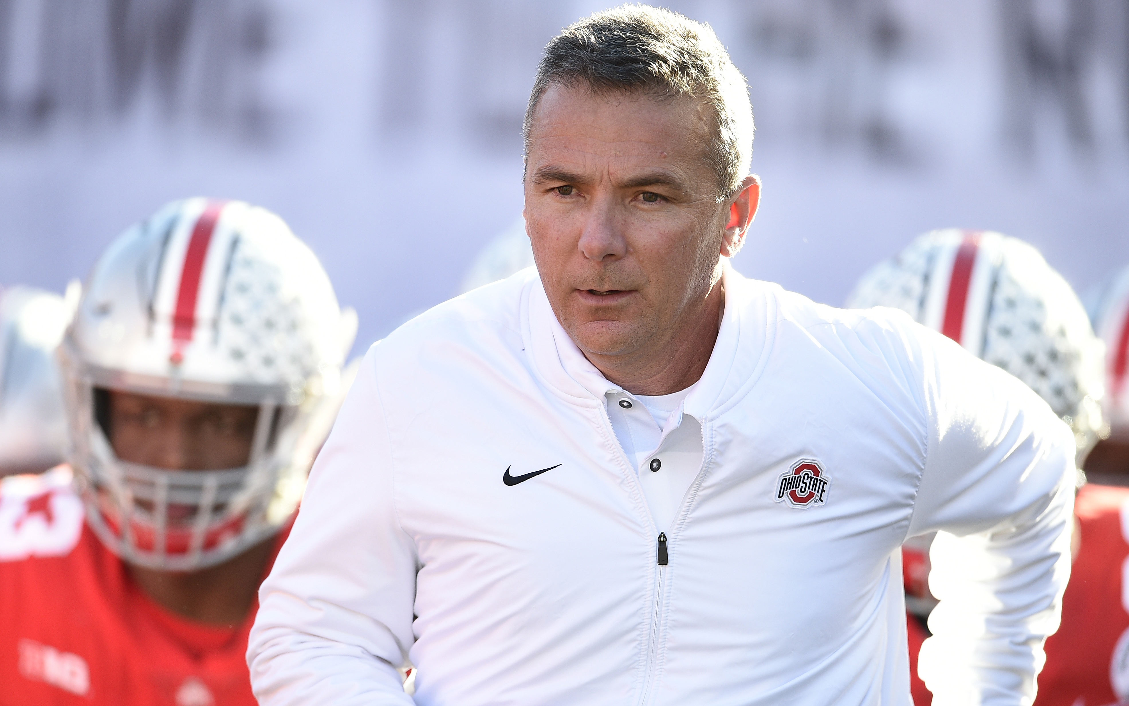USATSI_11927242 Cropped Urban Meyer leads his Buckeyes out onto the field for the Rose Bowl in Jan. of this year. Credit: Kevin Kuo, USA TODAY Sports.