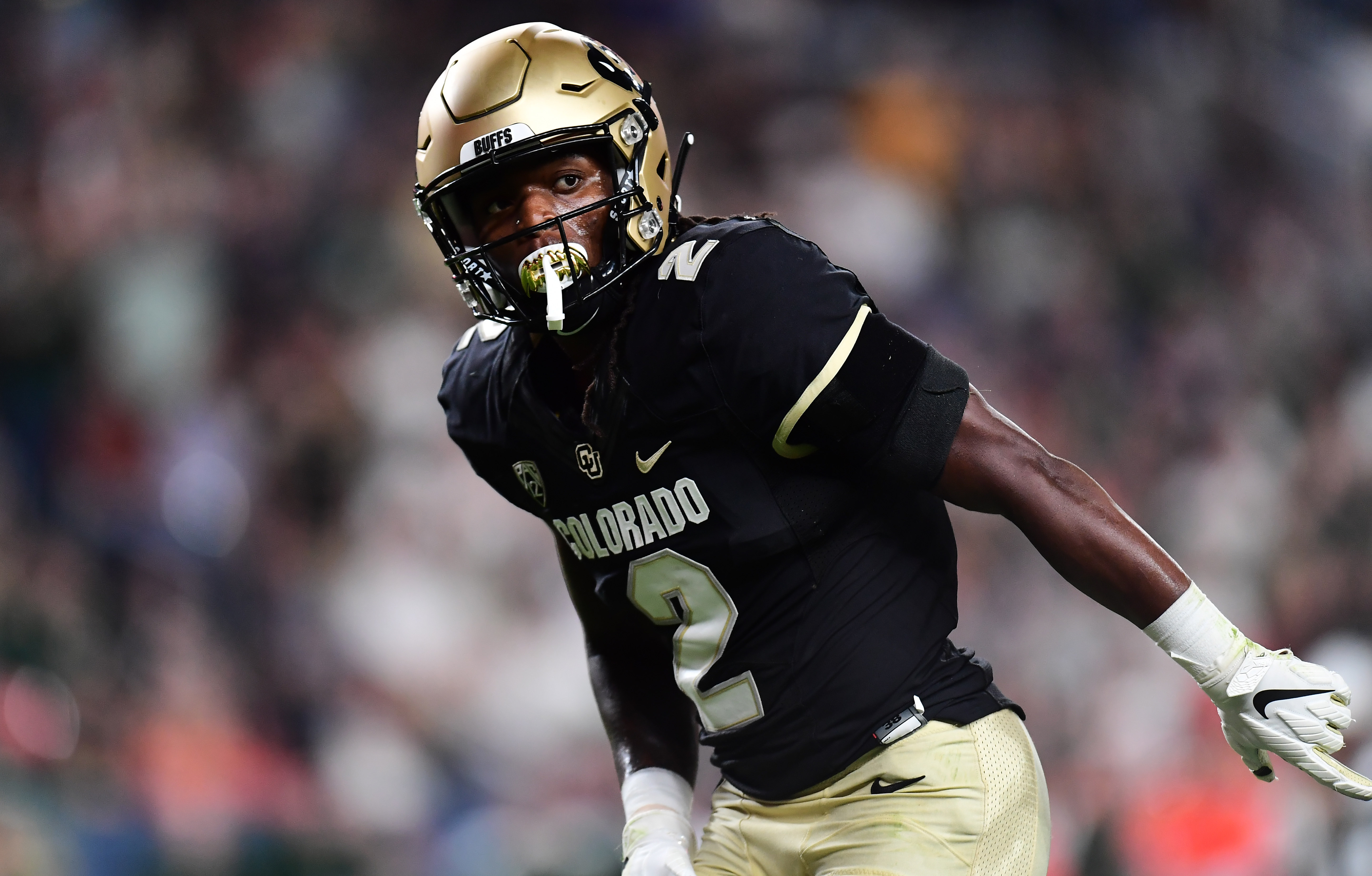 NCAA Football: Colorado State at Colorado Denver, CO, USA; Colorado Buffaloes wide receiver Laviska Shenault Jr. (2) during the second quarter against the Colorado State Rams at Broncos Stadium at Mile High.