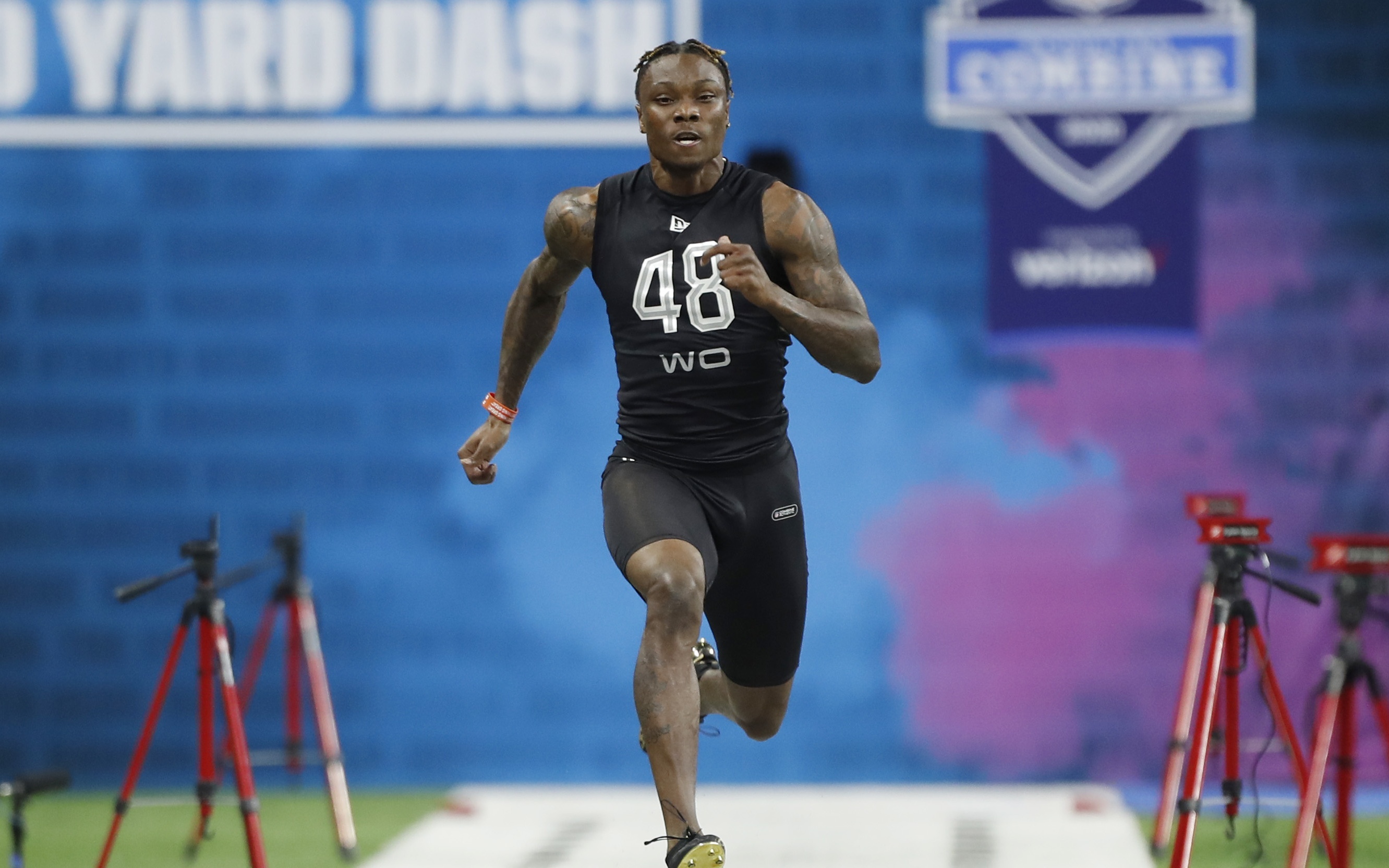 USATSI_14106884 Cropped Henry Ruggs runs the 40-yard dash. Credit: Brian Spurlock, USA TODAY Sports.