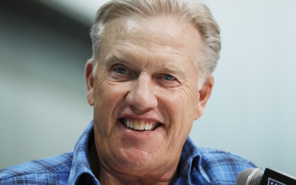 John Elway at the NFL Combine. Credit: Brian Spurlock, USA TODAY Sports.
