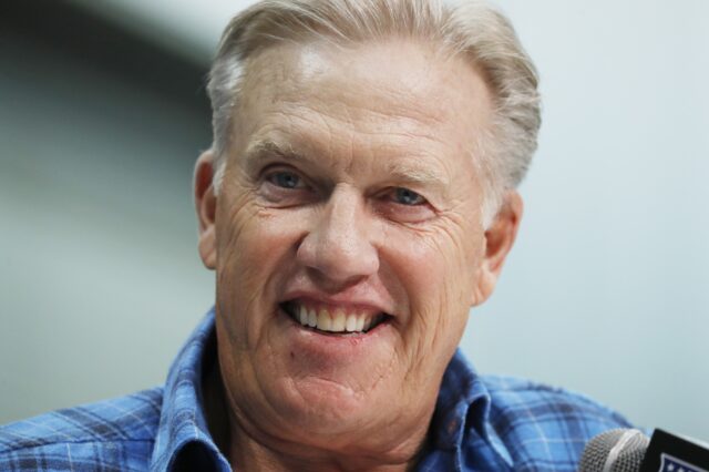 John Elway at the NFL Combine. Credit: Brian Spurlock, USA TODAY Sports.