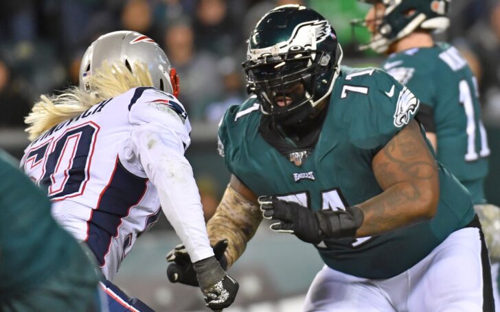 Jason Peters in Nov. 2019. Credit: Eric Hartline, USA TODAY Sports.