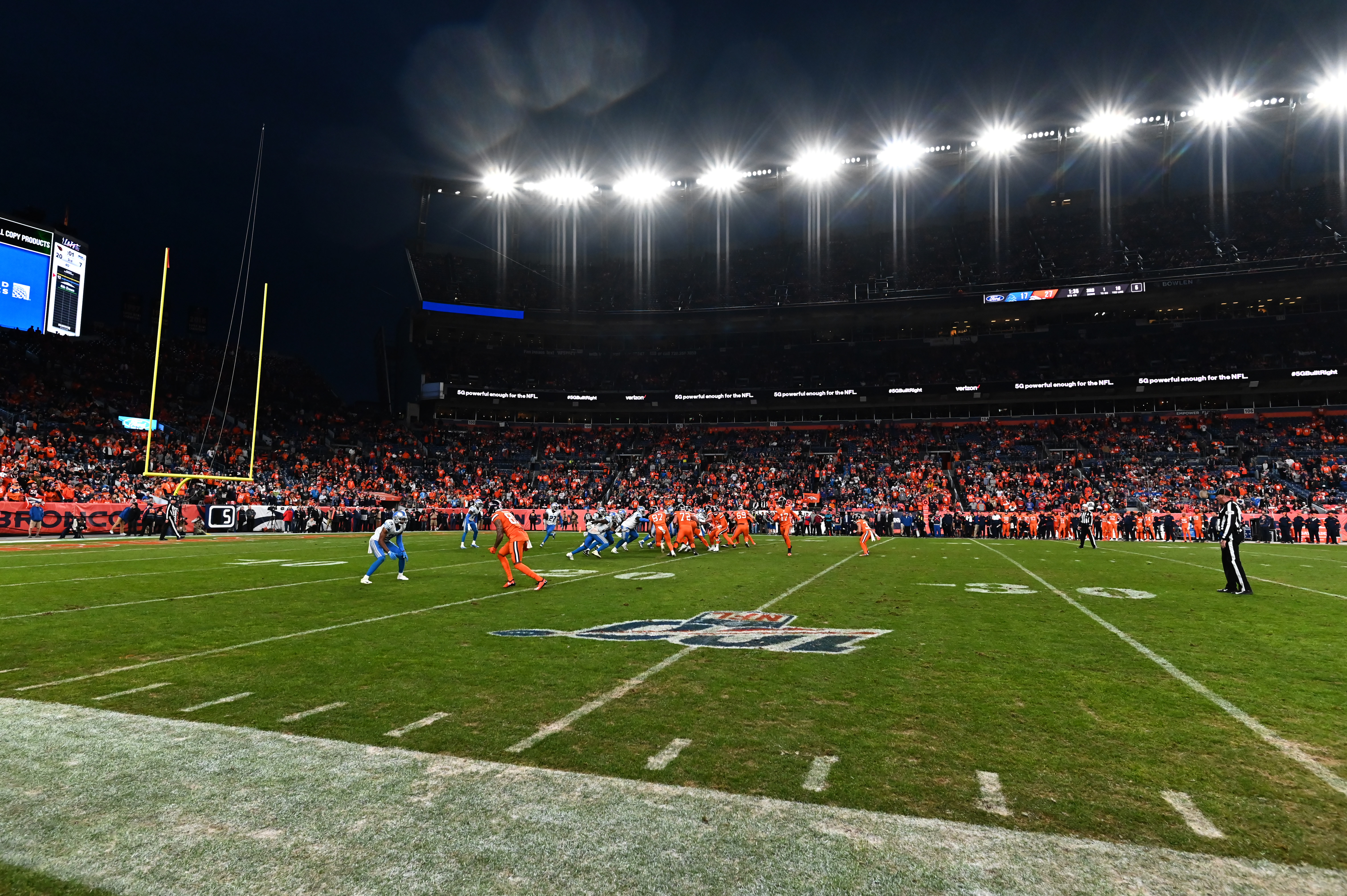 General wide view of Empower Field at Mile High during a game between the Detroit Lions against the Denver Broncos.