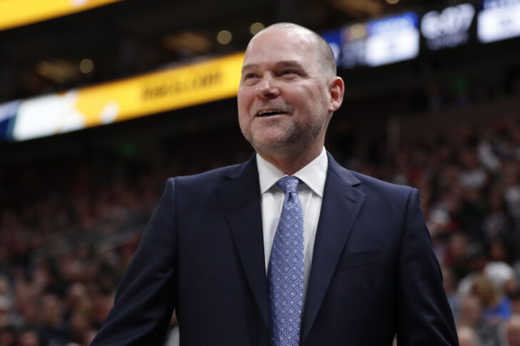 Denver Nuggets head coach Michael Malone reacts during the fourth quarter against the Utah Jazz at Vivint Smart Home Arena.