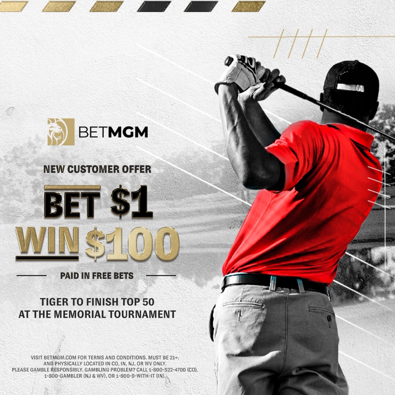 BetMGM Is Offering Insane 100-1 Odds On A Tiger Woods Top 50 Finish ...