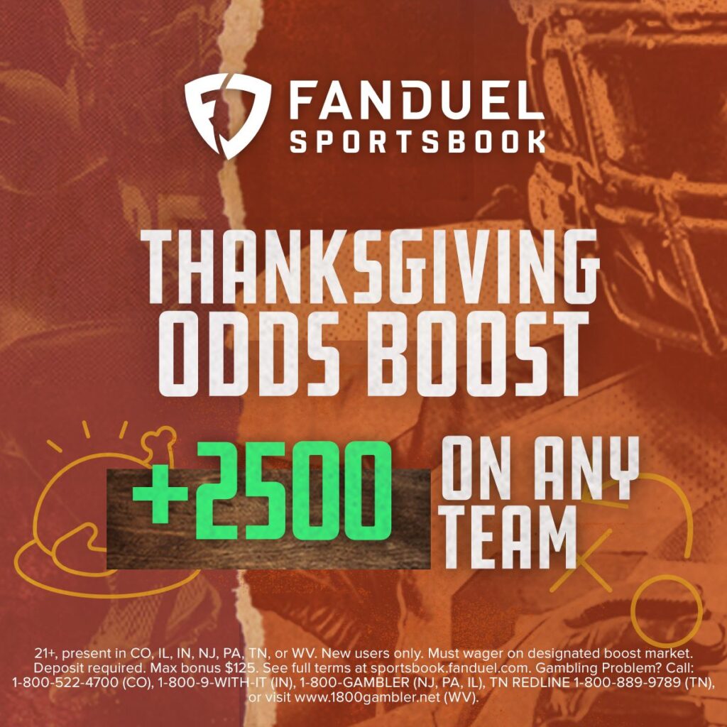 FanDuel Promo Code: Bet $5, Get $125 on Thanksgiving Football