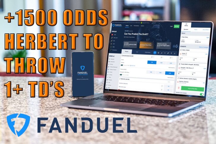 FanDuel Sportsbook Thursday Night Football Promo: Bet $5, Win $75 on  Herbert TD - Crossing Broad