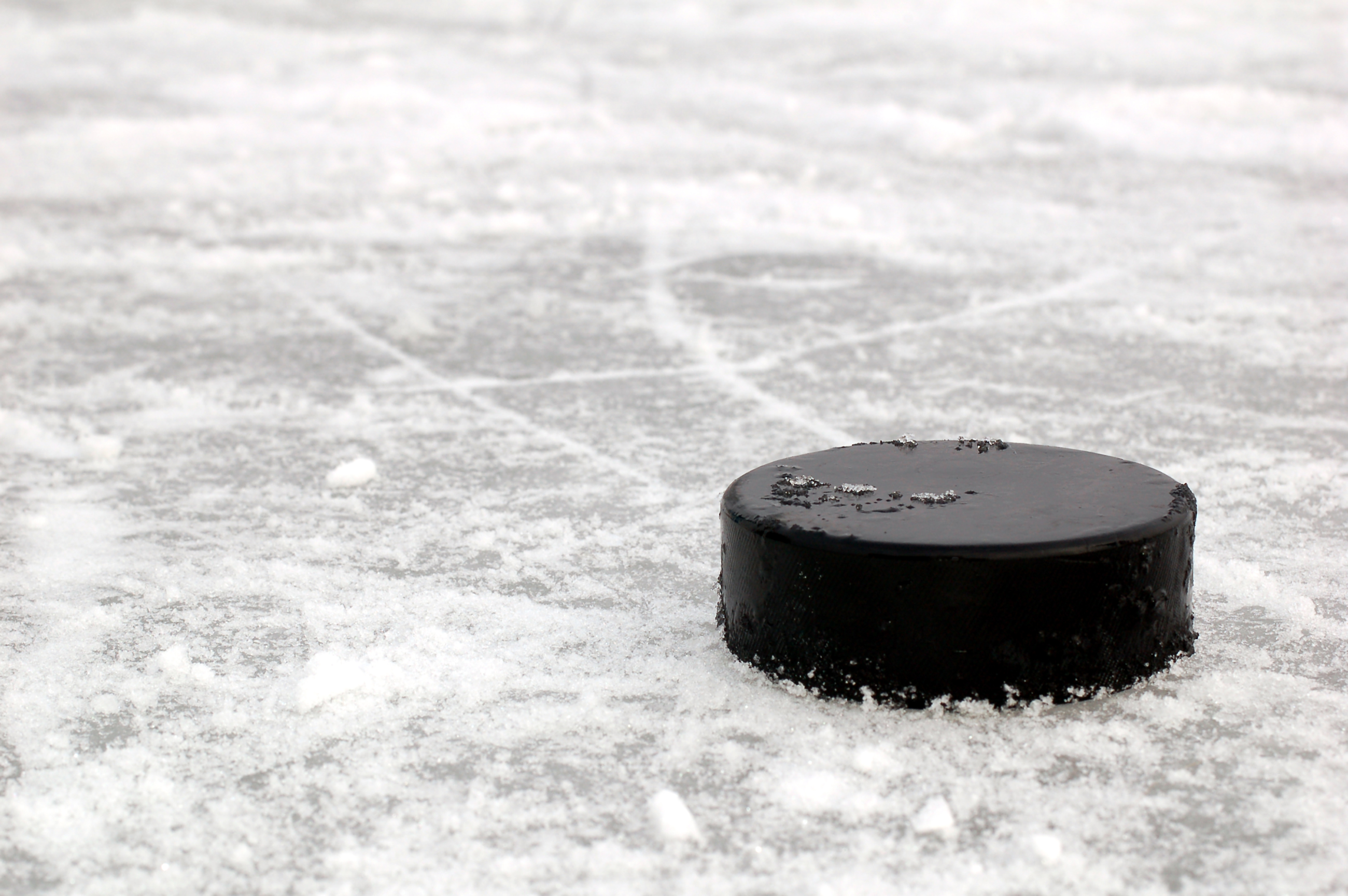 black hockey puck