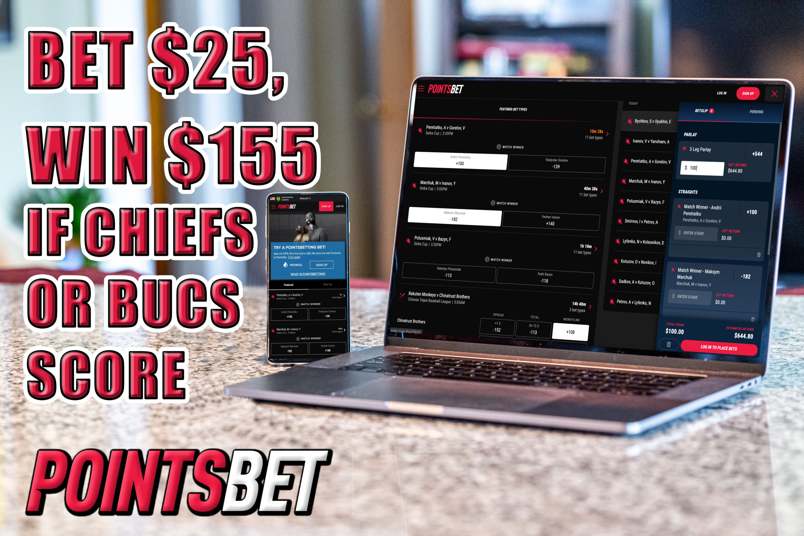 Bet $25 at PointsBet, Win $155 If Chiefs or Bucs Score In Super Bowl 55