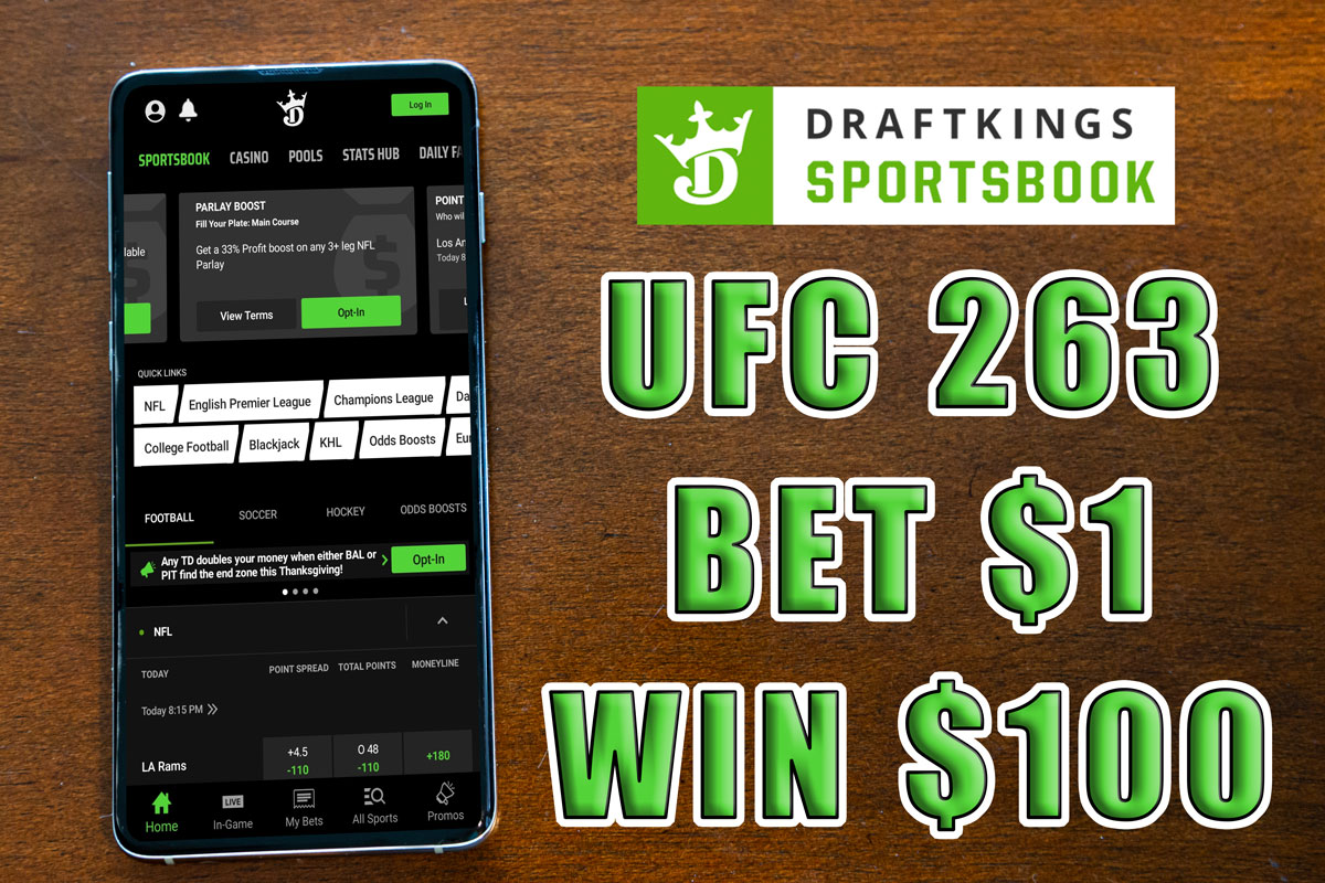 DraftKings Sportsbook UFC 263 Promo: 100-1 Odds on Adesanya-Vettori