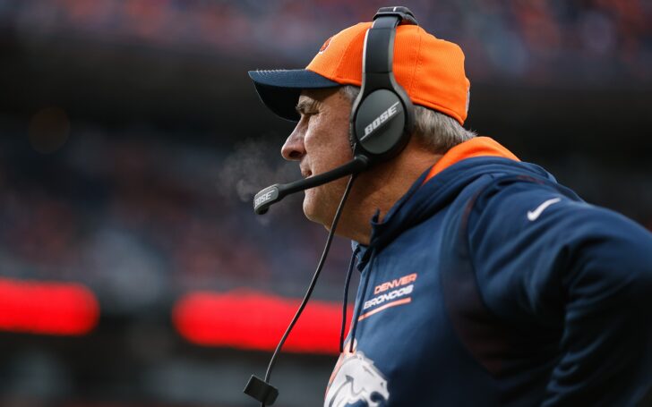 Vic Fangio during Denver's win over Washington. Credit: Isaiah J. Downing, USA TODAY Sports.