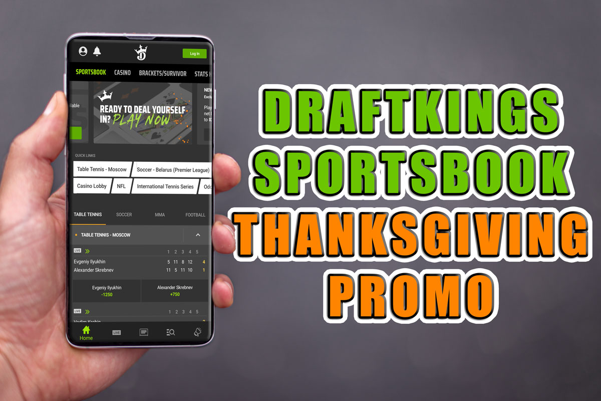 DraftKings Sportsbook Promo for Thanksgiving Games Is a No-Brainer DraftKings Sportsbook promo